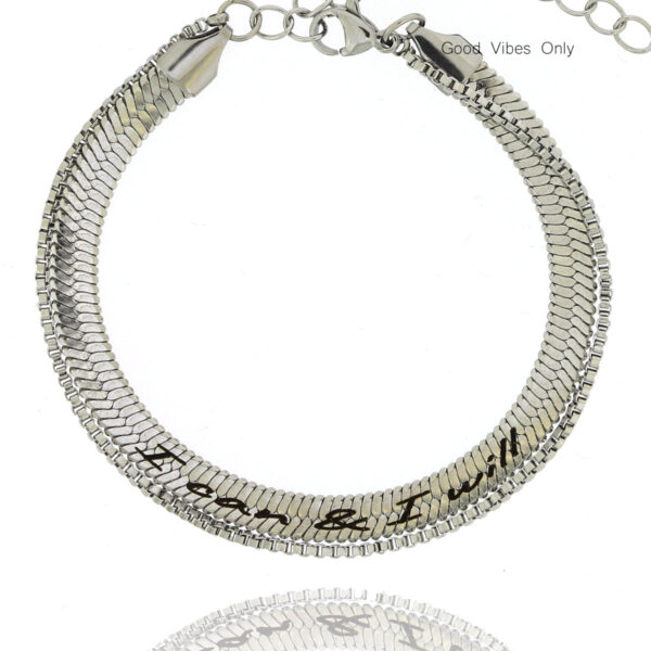 I Can and I Will Armband Zilver