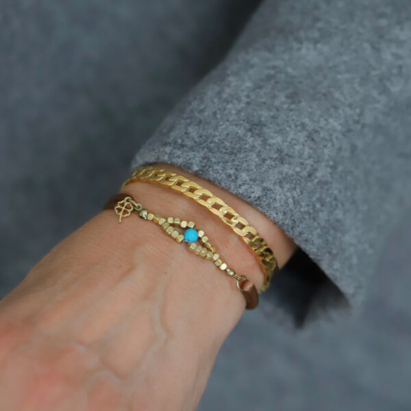 geluks armband hamsa hand boze oog klaver vier goud