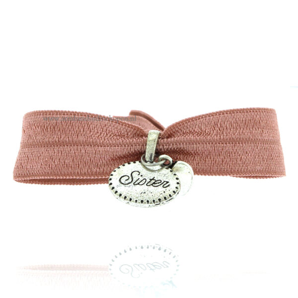 zussen liefdesarmbandje zilver zacht roze