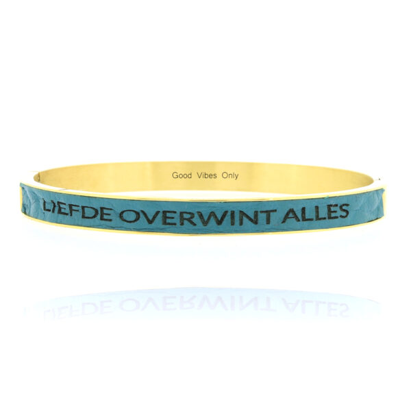 Liefde Overwint Alles Staal Armband Goud