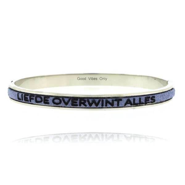 Liefde Overwint Alles Zilver Staal Armband